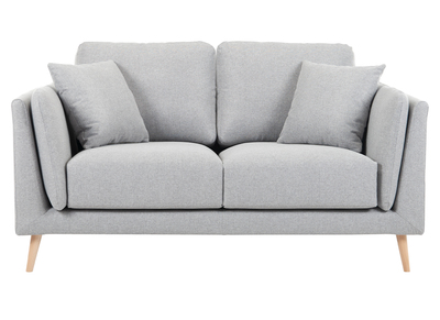 Sofá moderno 2 plazas de tela gris VOGUE